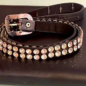 Faux Leather Rhinestones Belt for Ladies.